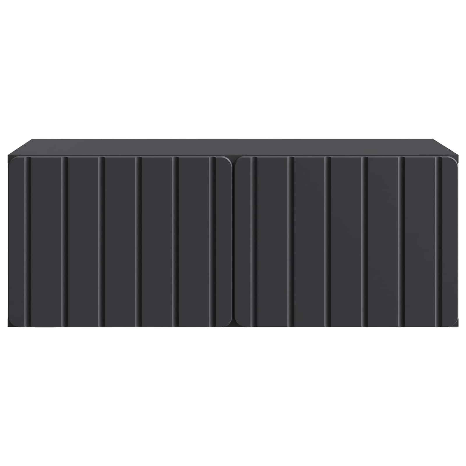 vidaXL Wall-Mounted TV Cabinet 78.5 x 41 x 30 cm Black Engineered Wood 6