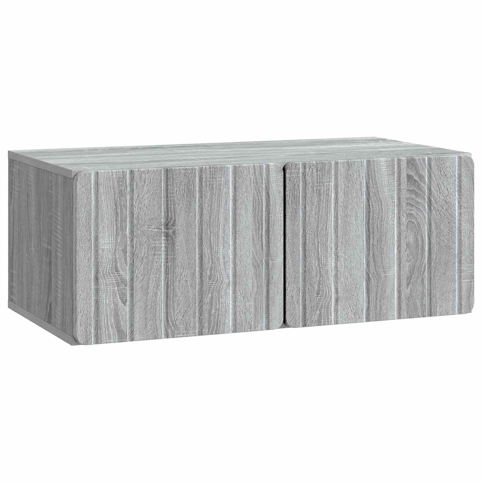 vidaXL Wall-Mounted TV Cabinet 78.5 x 41 x 30 cm Grey Sonoma 2