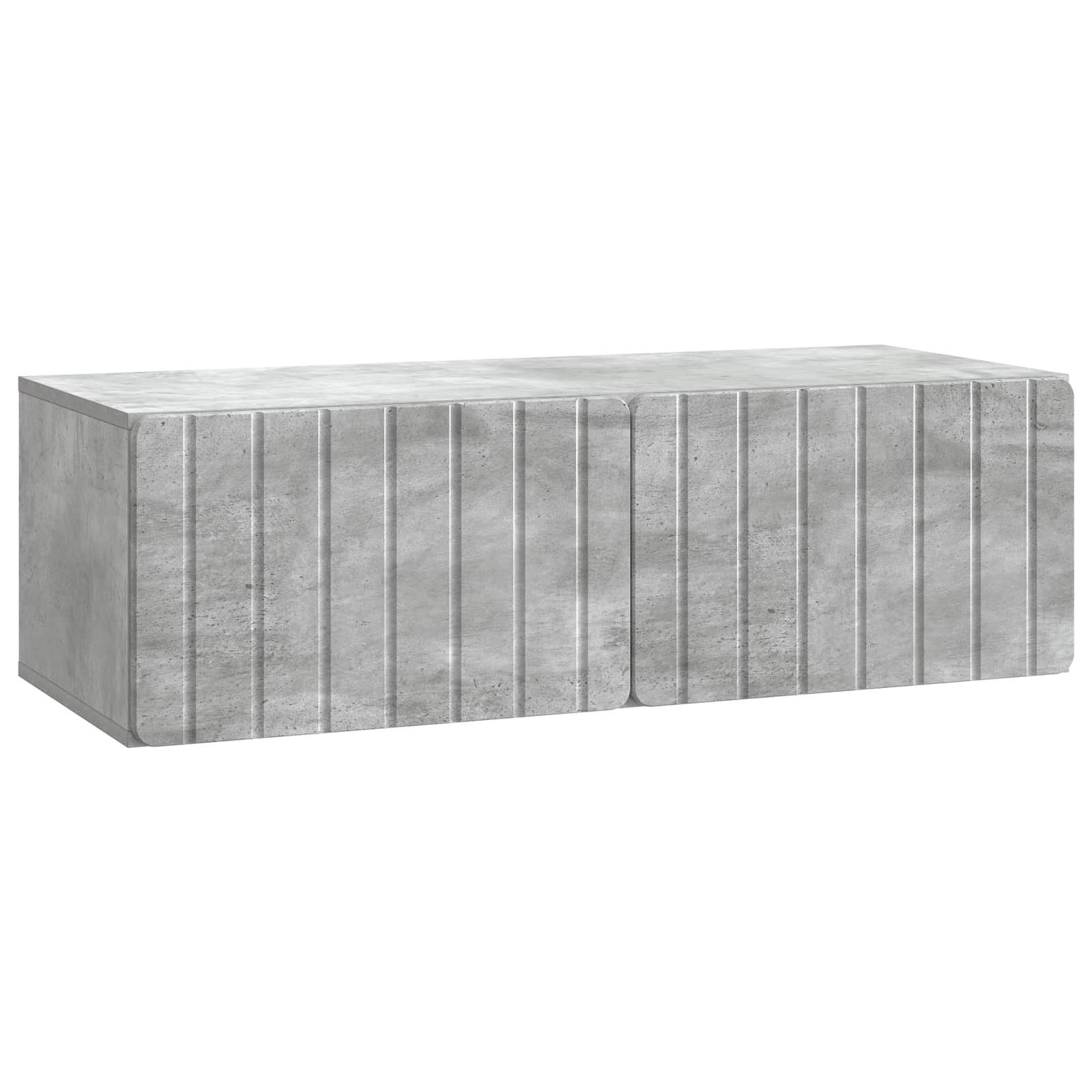 vidaXL Wall-Mounted TV Cabinet 98 x 41 x 30 cm Concrete Grey 2