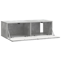 vidaXL Wall-Mounted TV Cabinet 98 x 41 x 30 cm Concrete Grey 5