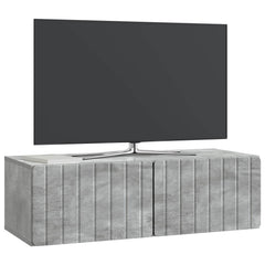 vidaXL Wall-Mounted TV Cabinet 98 x 41 x 30 cm Concrete Grey 3