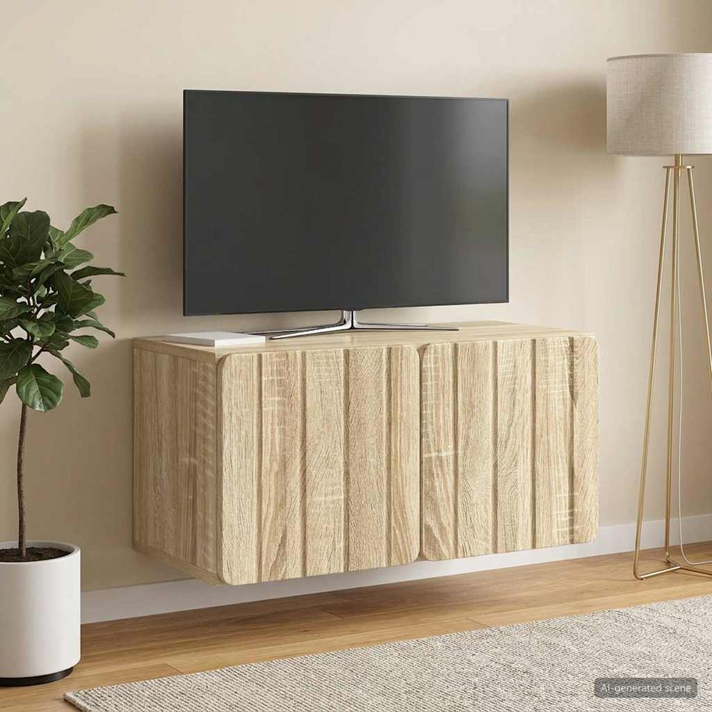Wall-Mounted TV Cabinet 59.5 x 31 x 30 cm Sonoma oak