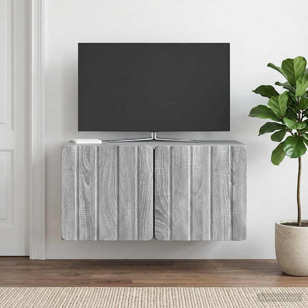 Wall-Mounted TV Cabinet 59.5 x 31 x 30 cm Grey sonoma