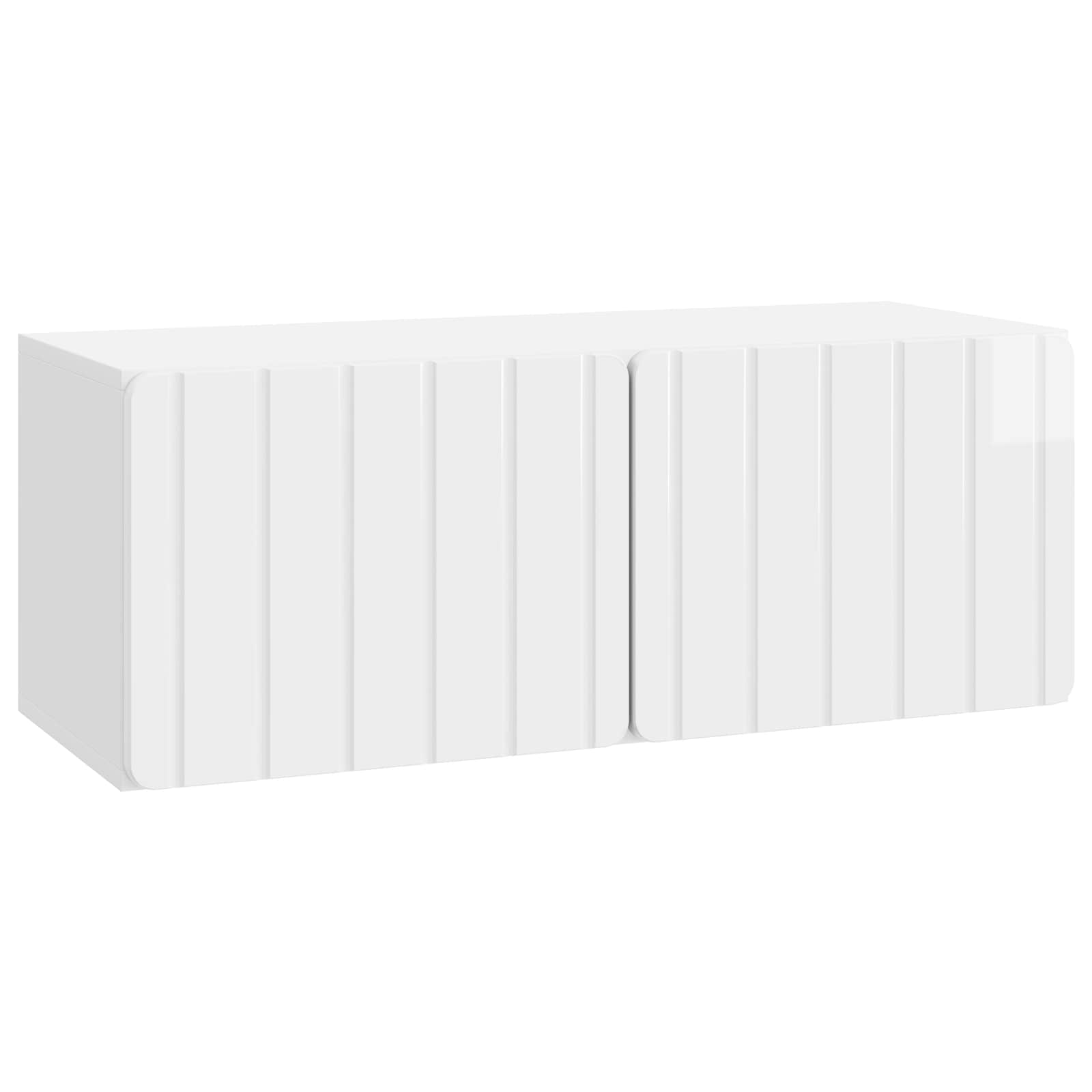 vidaXL Wall-Mounted TV Cabinet 78.5 x 31 x 30 cm High Gloss White 2