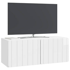 vidaXL Wall-Mounted TV Cabinet 78.5 x 31 x 30 cm High Gloss White 3