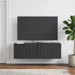 vidaXL Wall-Mounted TV Cabinet 98 x 31 x 30 cm Black Engineered Wood 1