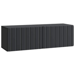 vidaXL Wall-Mounted TV Cabinet 98 x 31 x 30 cm Black Engineered Wood 2