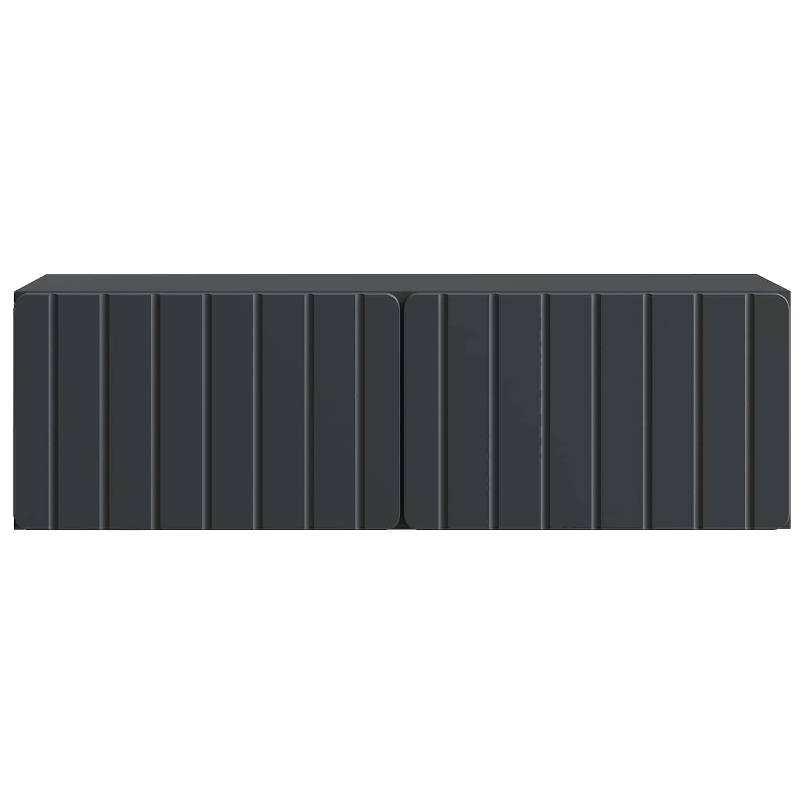 vidaXL Wall-Mounted TV Cabinet 98 x 31 x 30 cm Black Engineered Wood 6