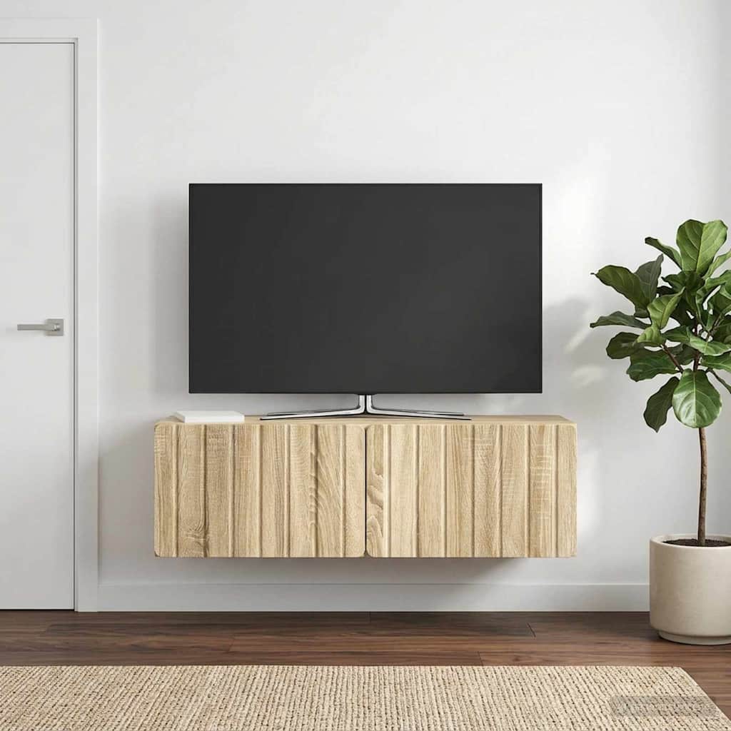 vidaXL Wall-Mounted TV Cabinet 98 x 31 x 30 cm Depth 31 cm Width 98 cm