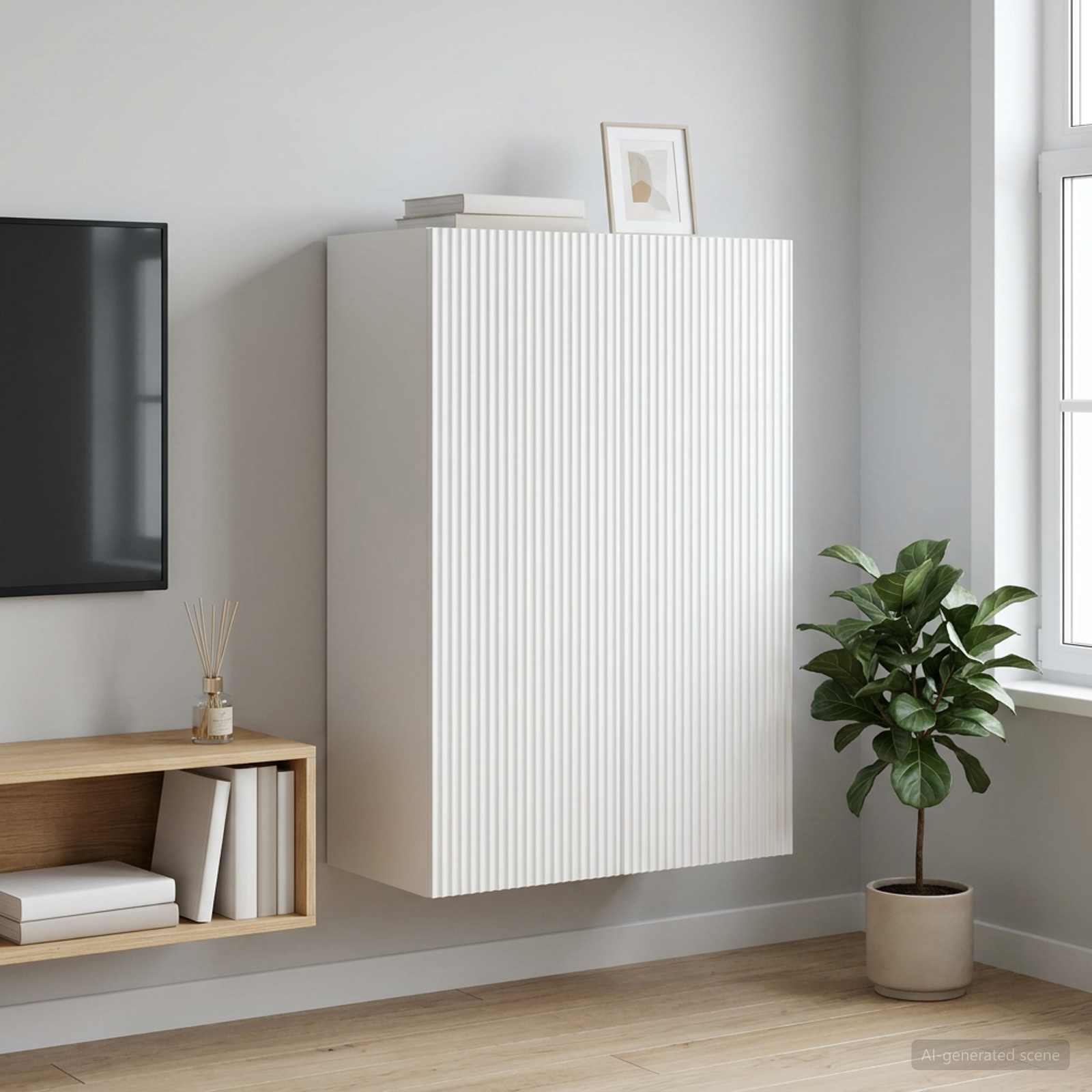 vidaXL Wall-Mounted Cabinet 66 x 34.5 x 90 cm Engineered Wood 1
