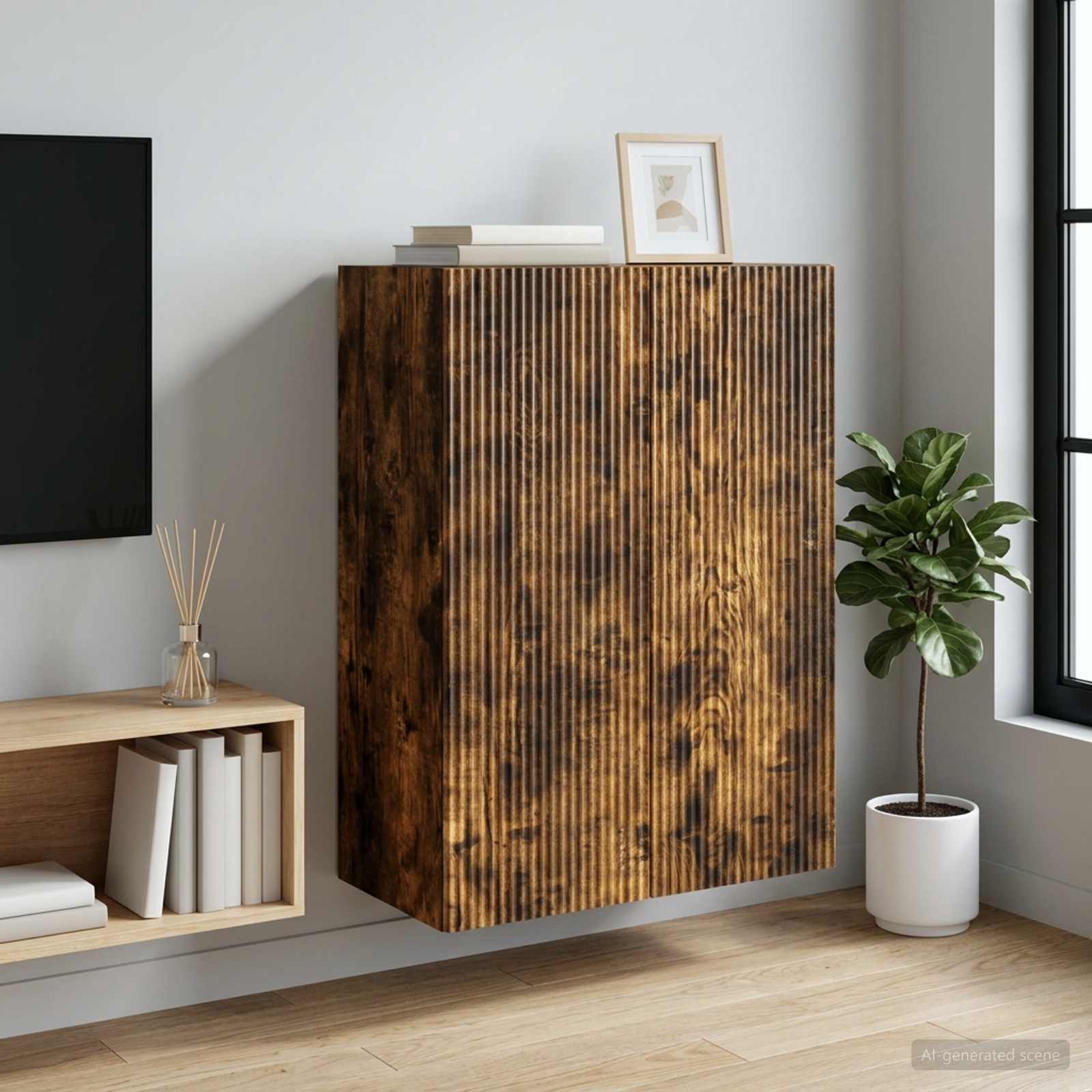 vidaXL Wall-Mounted Cabinet 66 x 34.5 x 90 cm Engineered Wood 1