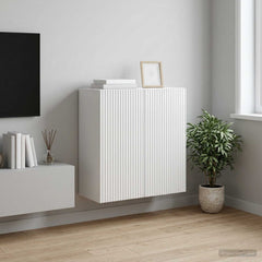 Wall-Mounted Cabinet 59 x 31 x 60 cm Engineered Wood Depth 31 cm High gloss white