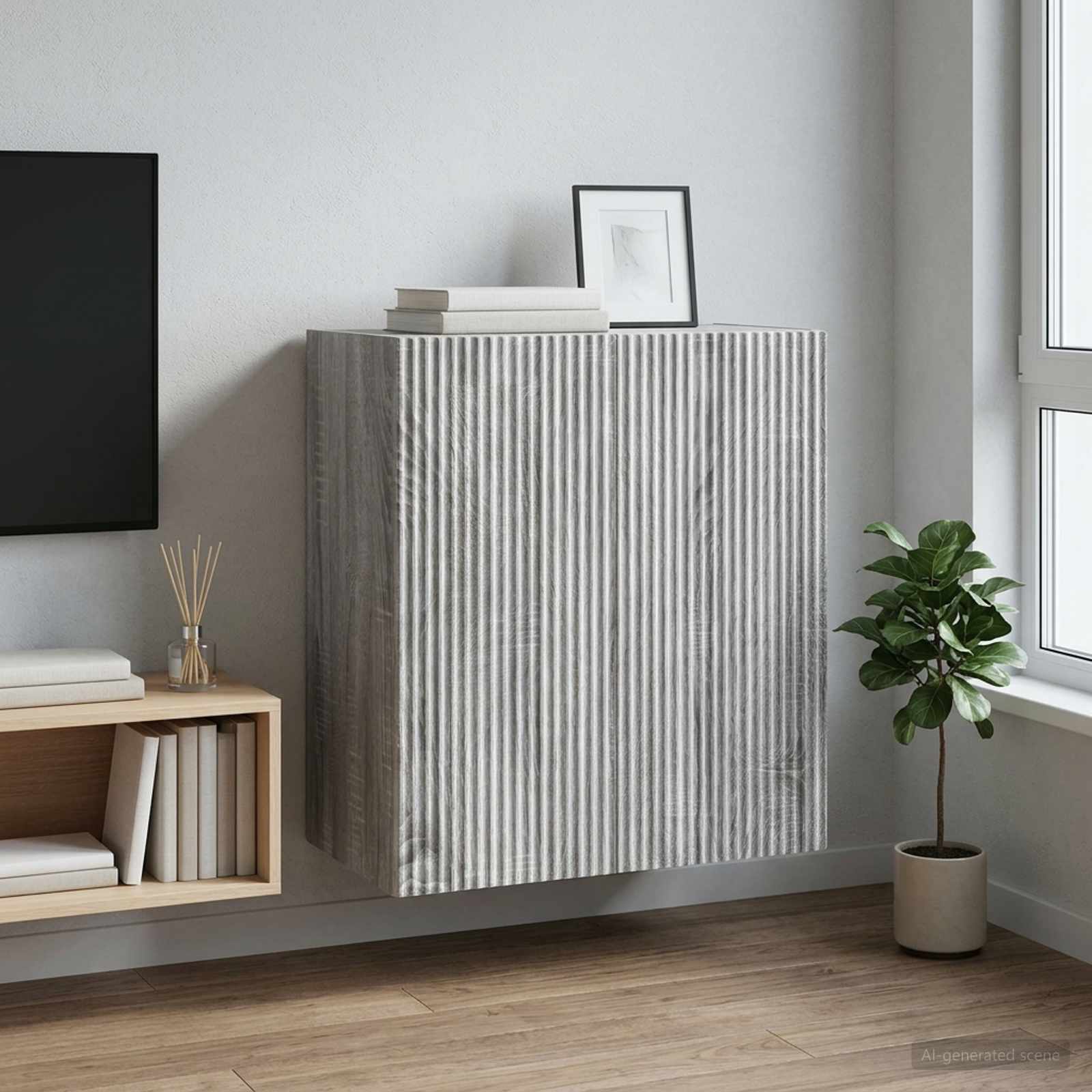 vidaXL Wall-Mounted Cabinet 59 x 31 x 60 cm Engineered Wood 1