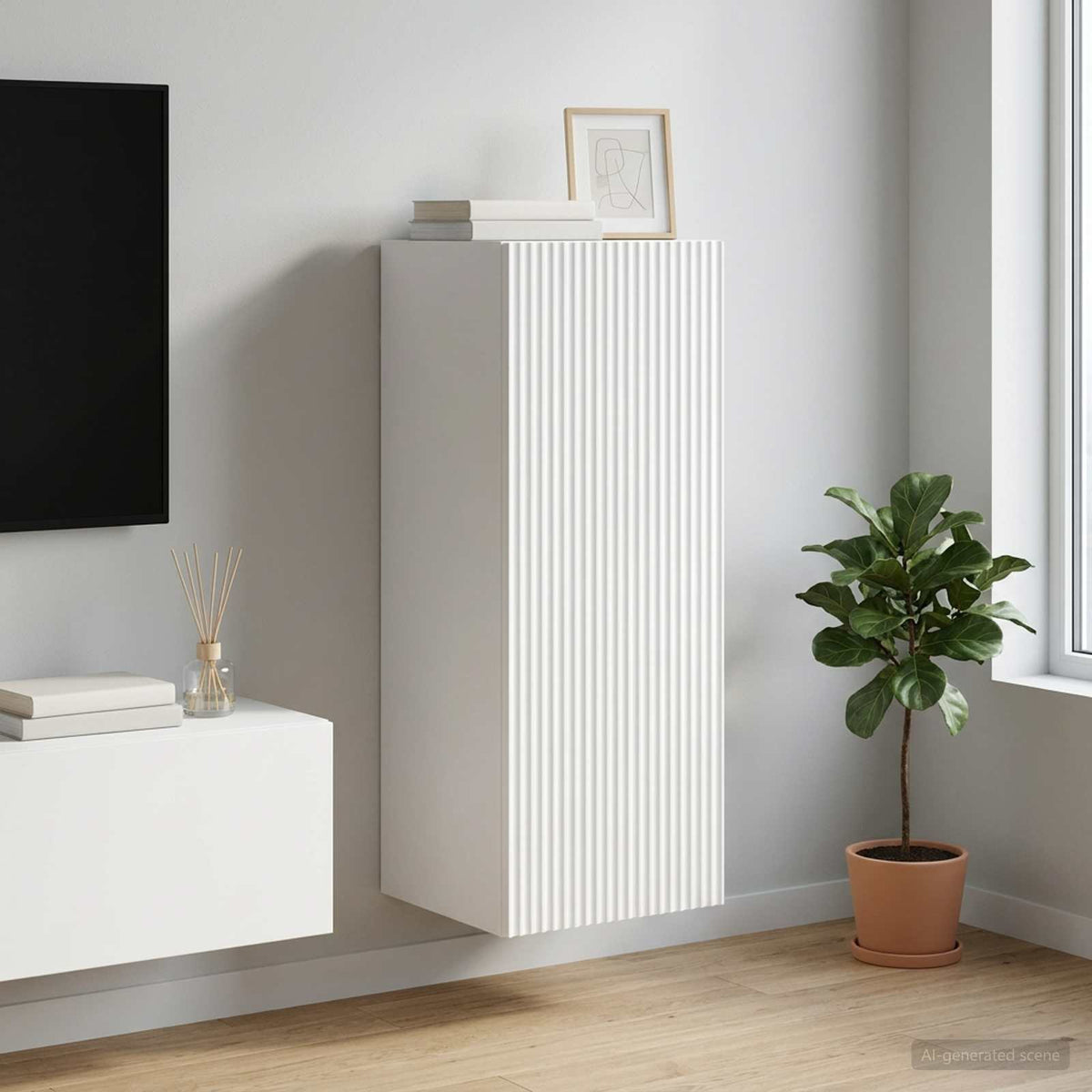 vidaXL Wall-Mounted Cabinet Engineered Wood Depth 34.5 cm