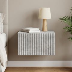vidaXL Wall-Mounted Bedside Cabinet Concrete Grey 33 x 34.5 x 20 cm 1