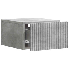 vidaXL Wall-Mounted Bedside Cabinet Concrete Grey 33 x 34.5 x 20 cm 4