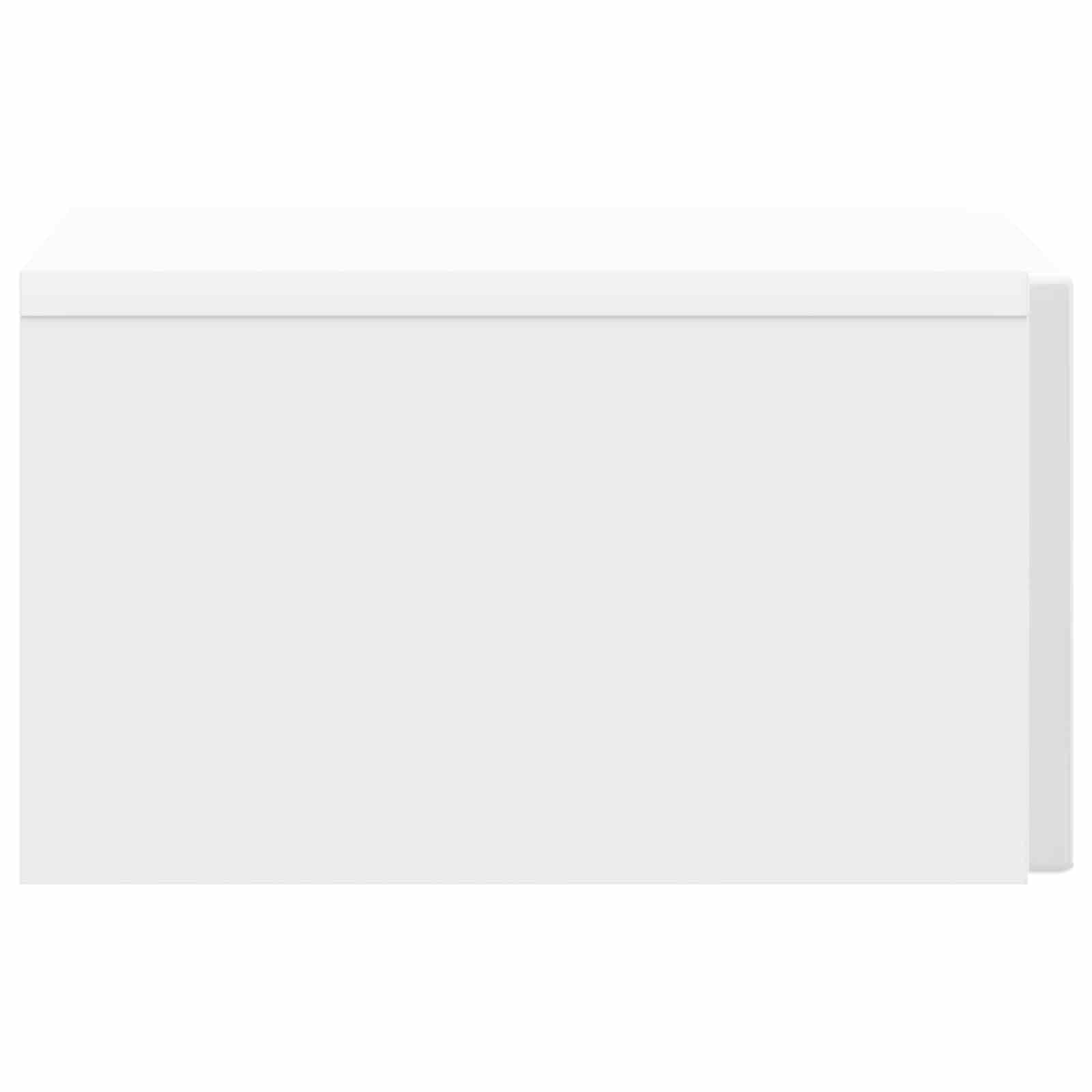vidaXL Wall-Mounted Bedside Cabinet High Gloss White 33 x 34.5 x 20 cm 6