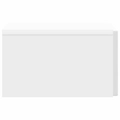vidaXL Wall-Mounted Bedside Cabinet High Gloss White 33 x 34.5 x 20 cm 6