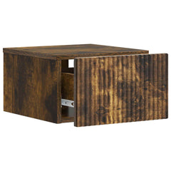 vidaXL Wall-Mounted Bedside Cabinet Smoked Oak 33 x 34.5 x 20 cm 4