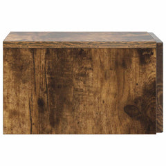 vidaXL Wall-Mounted Bedside Cabinet Smoked Oak 33 x 34.5 x 20 cm 6