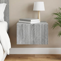 vidaXL Wall-Mounted Bedside Cabinet Grey Sonoma 33 x 34.5 x 20 cm 1