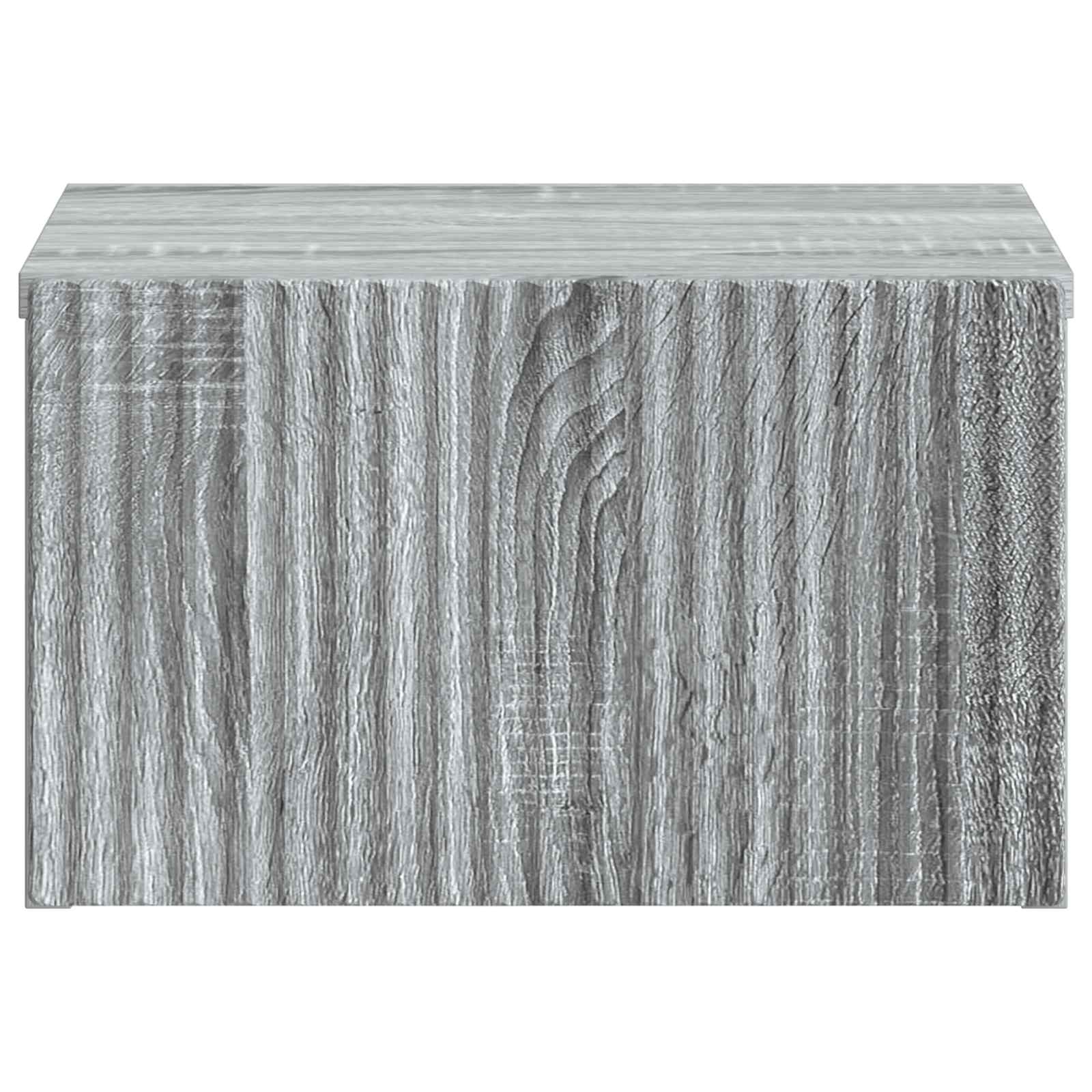 vidaXL Wall-Mounted Bedside Cabinet Grey Sonoma 33 x 34.5 x 20 cm 5