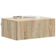 vidaXL Wall-Mounted Bedside Cabinet Sonoma Oak 49 x 34.5 x 20 cm 3
