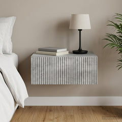 vidaXL Wall-Mounted Bedside Cabinet Concrete Grey 49 x 34.5 x 20 cm 1
