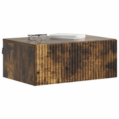vidaXL Wall-Mounted Bedside Cabinet Smoked Oak 49 x 34.5 x 20 cm 3