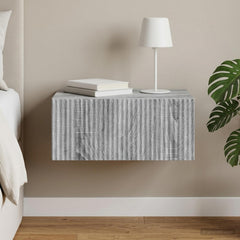 vidaXL Wall-Mounted Bedside Cabinet Grey Sonoma 49 x 34.5 x 20 cm 1