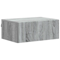 vidaXL Wall-Mounted Bedside Cabinet Grey Sonoma 49 x 34.5 x 20 cm 2