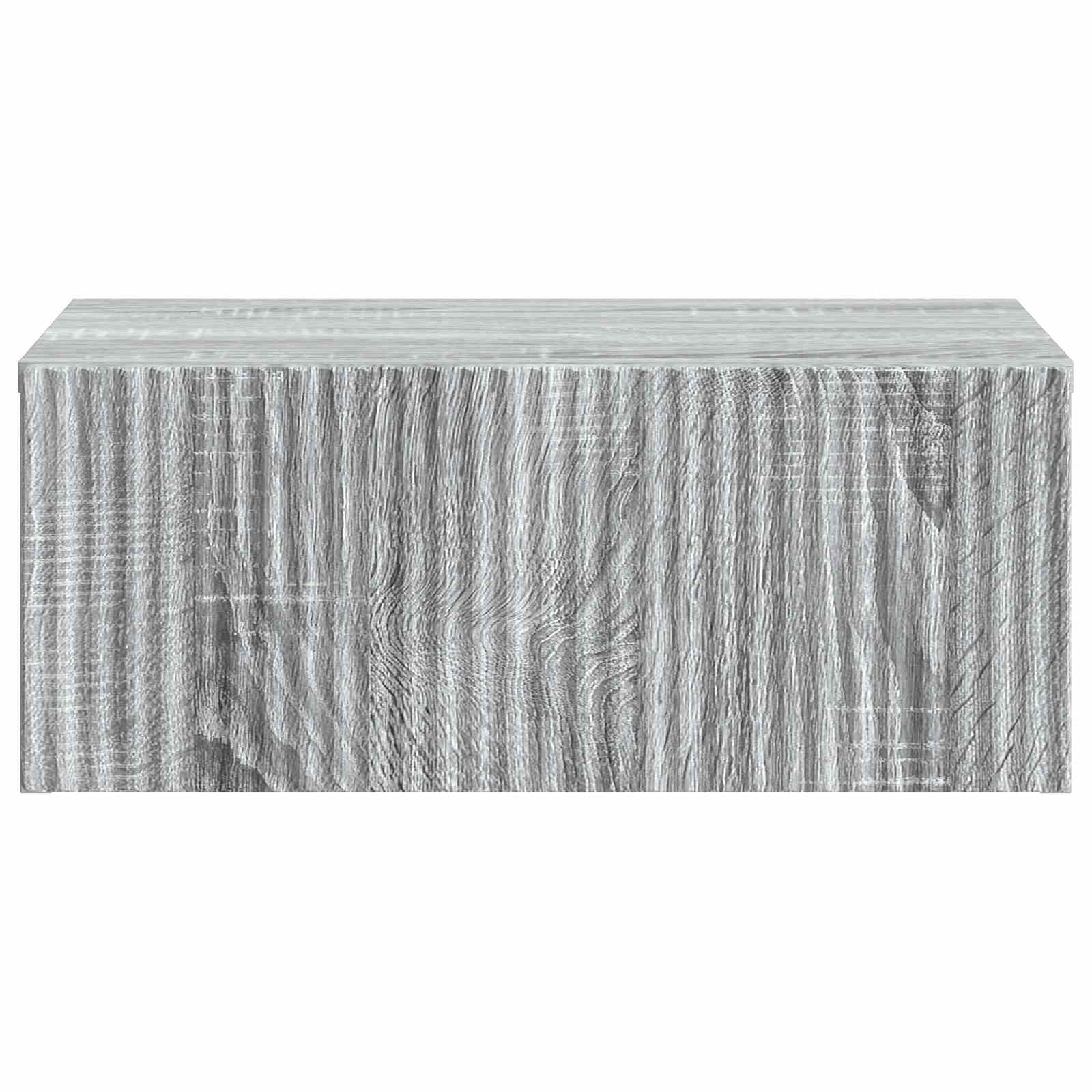 vidaXL Wall-Mounted Bedside Cabinet Grey Sonoma 49 x 34.5 x 20 cm 5
