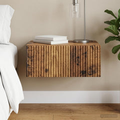 vidaXL Wall-Mounted Bedside Cabinet Old Wood 49 x 34.5 x 20 cm 1