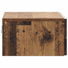 vidaXL Wall-Mounted Bedside Cabinet Old Wood 49 x 34.5 x 20 cm 6