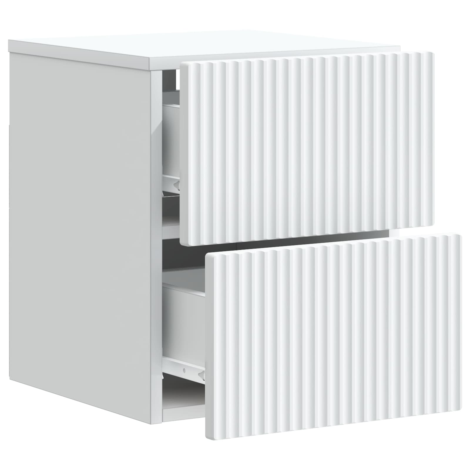 vidaXL Wall-Mounted Bedside Cabinet 2 pcs White 33 x 34.5 x 40 cm 6