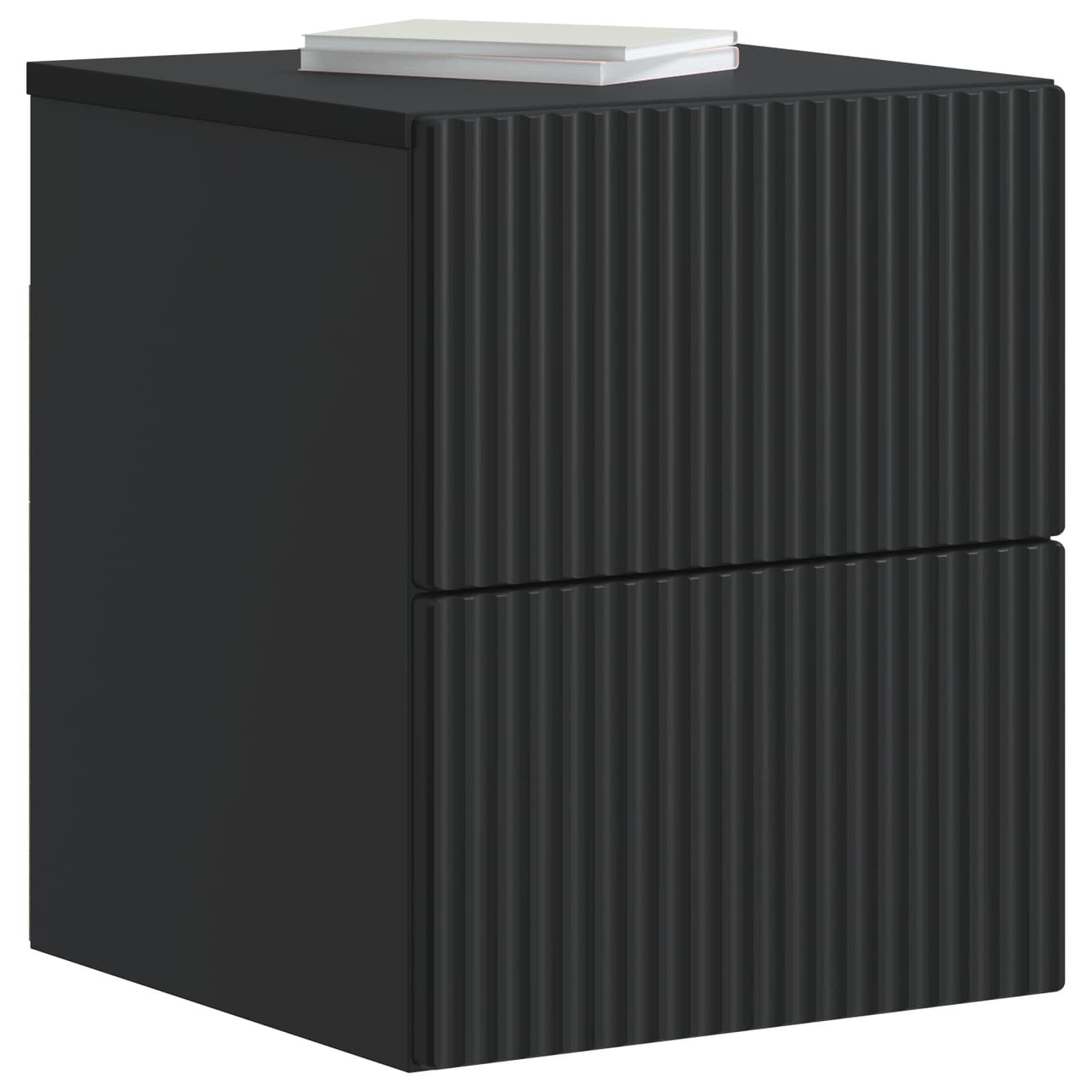 vidaXL Wall-Mounted Bedside Cabinet 2 pcs Black 33 x 34.5 x 40 cm 3