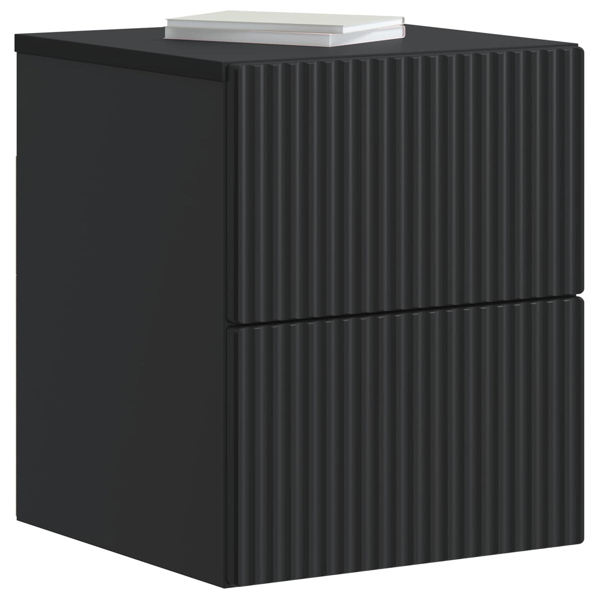 vidaXL Wall-Mounted Bedside Cabinet 2 pcs Black 33 x 34.5 x 40 cm 3