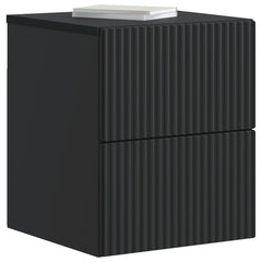 vidaXL Wall-Mounted Bedside Cabinet 2 pcs Black 33 x 34.5 x 40 cm 3