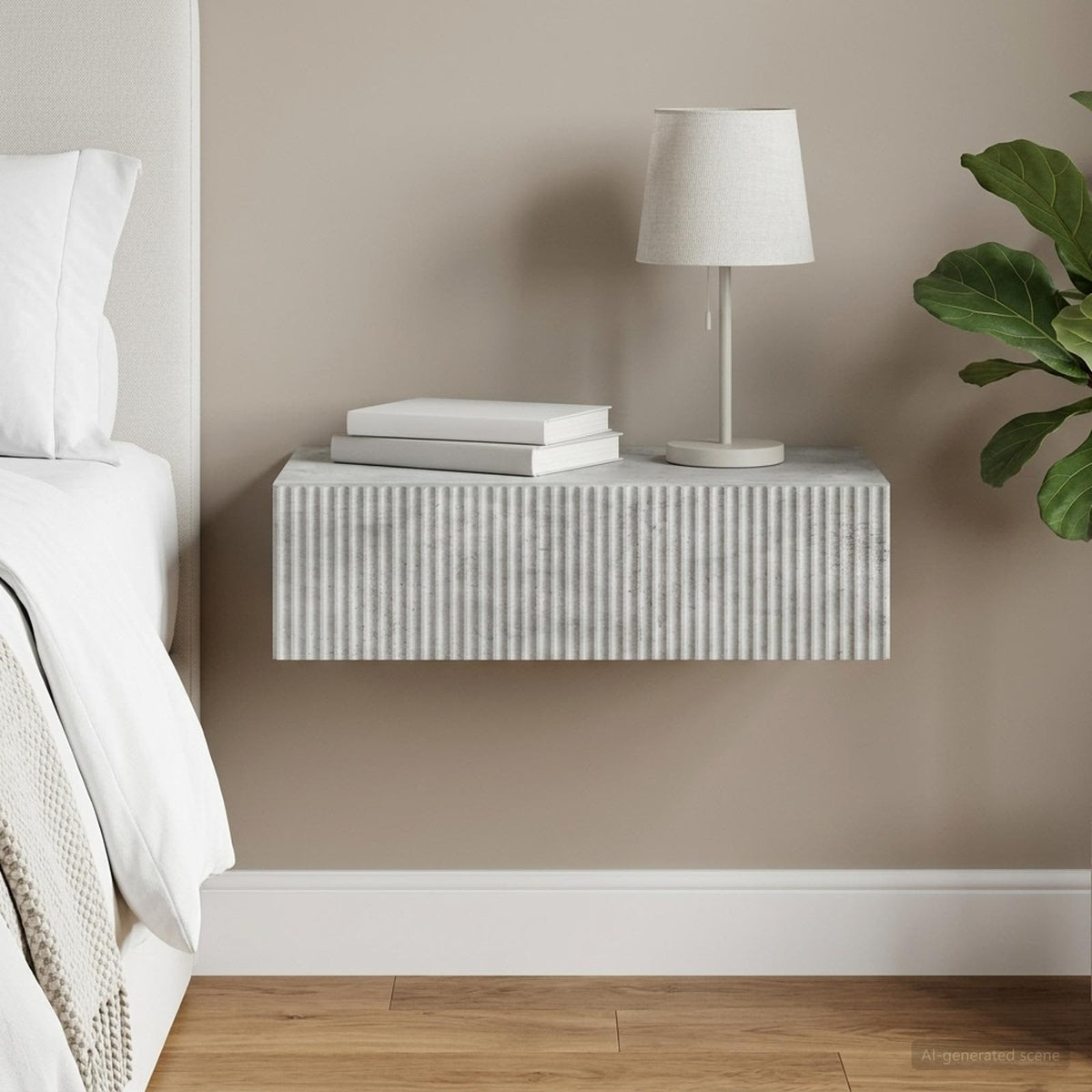 vidaXL Wall-Mounted Side Table Engineered Wood