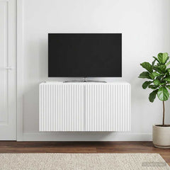 vidaXL Wall-Mounted TV Cabinet White 59.5 x 41 x 30 cm Engineered Wood 1