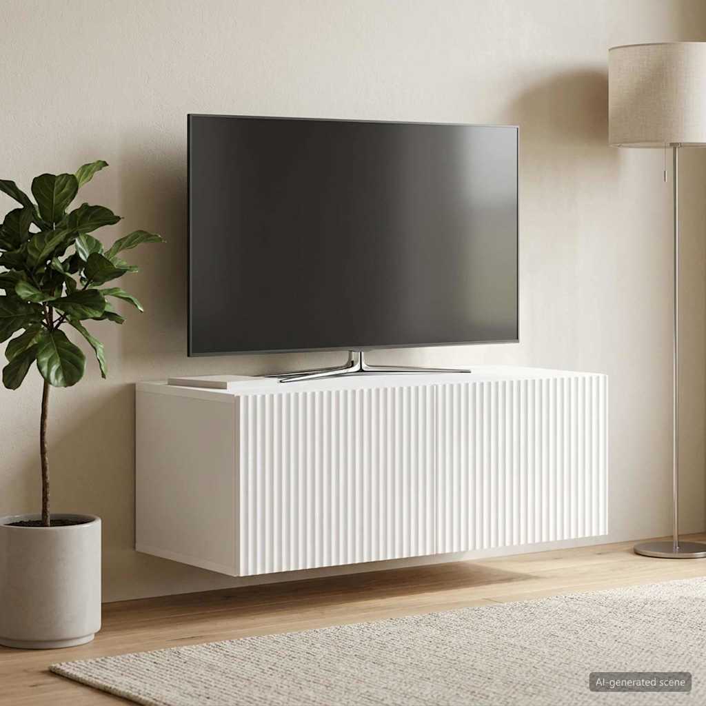 vidaXL Wall-Mounted TV Cabinet White 78.5 x 41 x 30 cm Engineered Wood 1