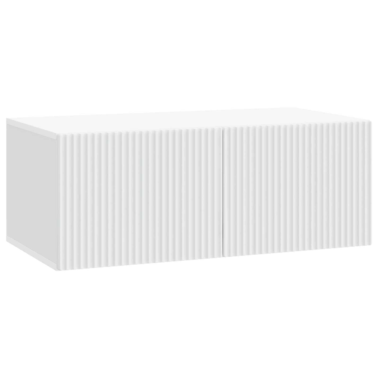 vidaXL Wall-Mounted TV Cabinet White 78.5 x 41 x 30 cm Engineered Wood 2