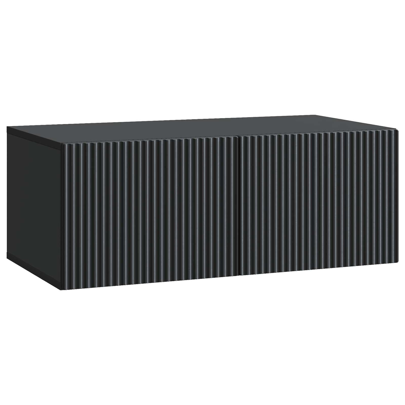 vidaXL Wall-Mounted TV Cabinet 78.5 x 41 x 30 cm Black Engineered Wood 2