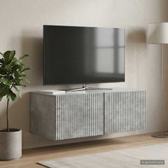 vidaXL Wall-Mounted TV Cabinet 78.5 x 41 x 30 cm Concrete Grey 4
