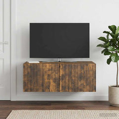 vidaXL Wall-Mounted TV Cabinet 78.5 x 41 x 30 cm Smoked Oak 1