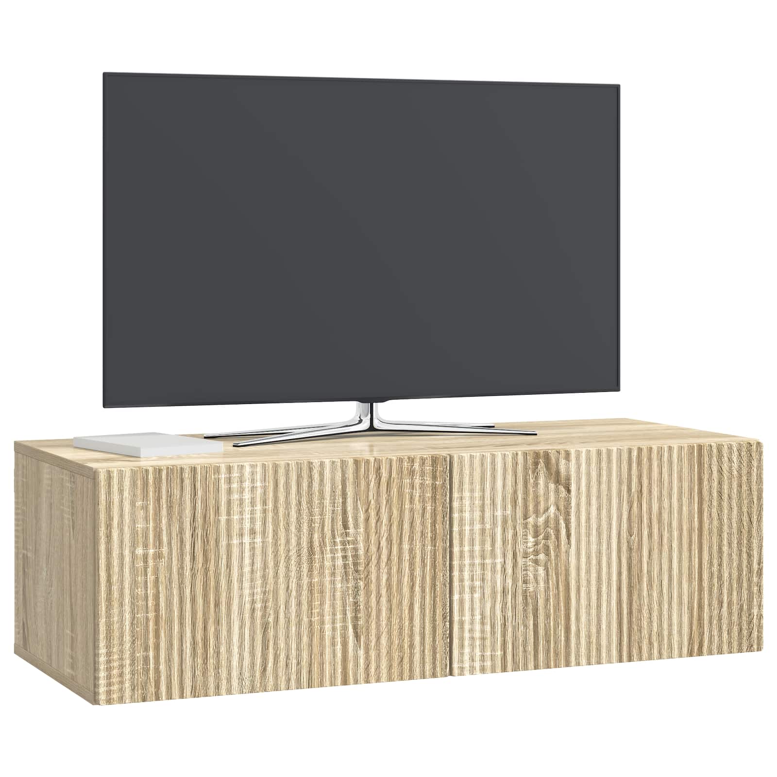 vidaXL Wall-Mounted TV Cabinet 98 x 41 x 30 cm Sonoma Oak 3