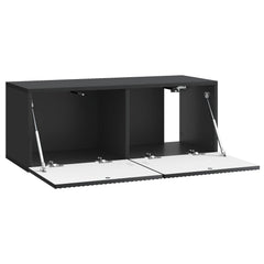 vidaXL Wall-Mounted TV Cabinet 78.5 x 31 x 30 cm Black Engineered Wood 5