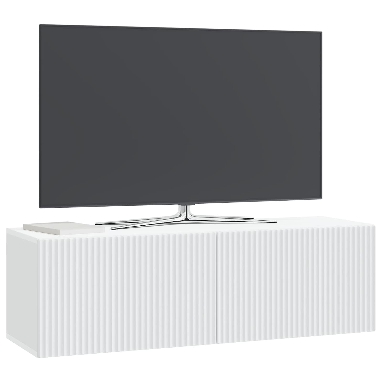 vidaXL Wall-Mounted TV Cabinet White 98 x 31 x 30 cm Engineered Wood 3