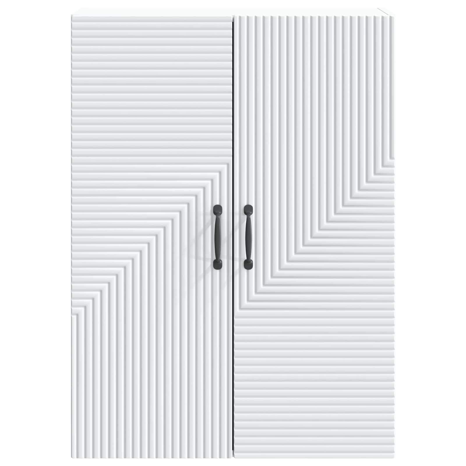 vidaXL Wall-Mounted Cabinet White 66 x 34.5 x 90 cm Engineered Wood 4