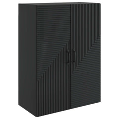 vidaXL Wall-Mounted Cabinet Black 66 x 34.5 x 90 cm Engineered Wood 2